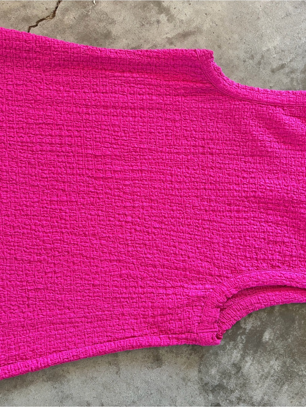 Nine West Vibrant Fuchsia Textured Sleeveless Top